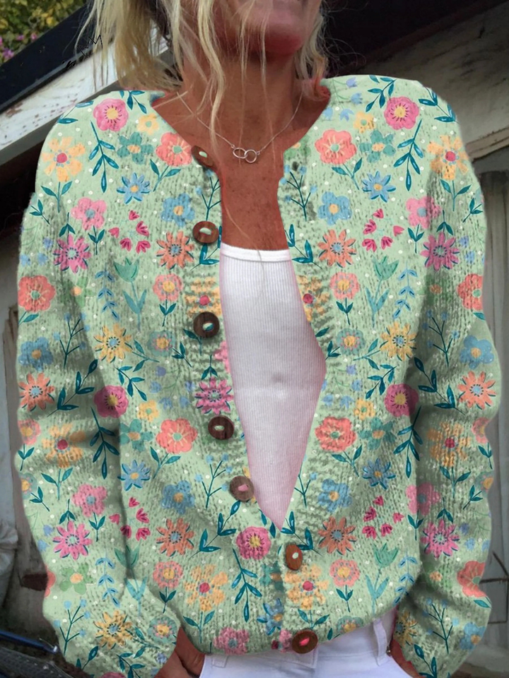 Women's Vintage Floral Cardigan, Lily & Sam, image 1