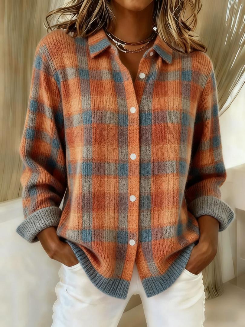 Checked Everyday Cardigan, Lily & Sam, image 1