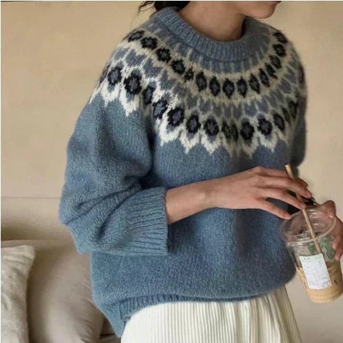 Stylish Jacquard Sweater, Lily & Sam, image 1