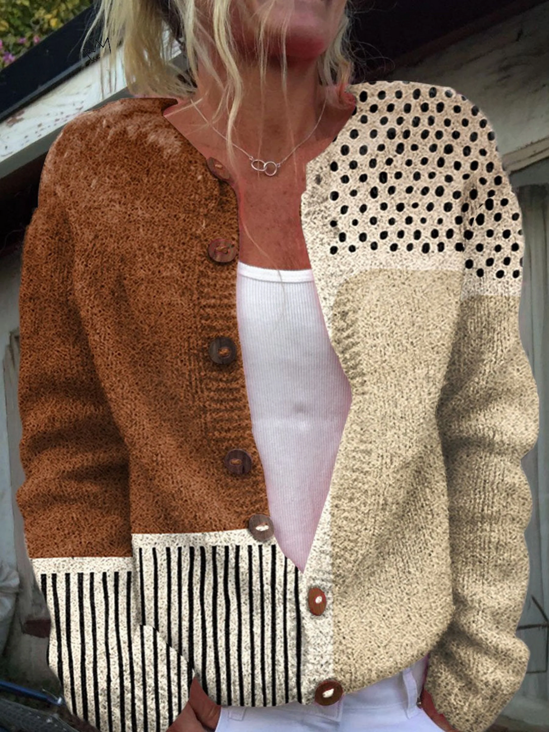 Vintage Knit Cardigan Sweater, Lily & Sam, image 1