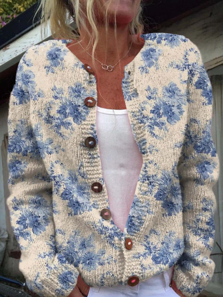 Vintage Knit Cardigan Sweater, Lily & Sam, image 1