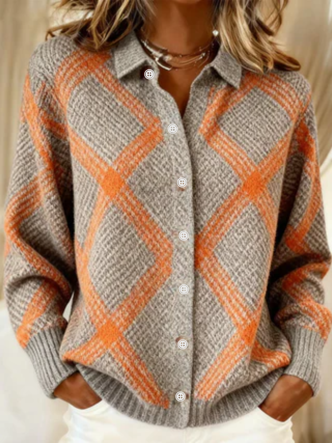 Patern Knitted Cardigan, Lily & Sam, image 1
