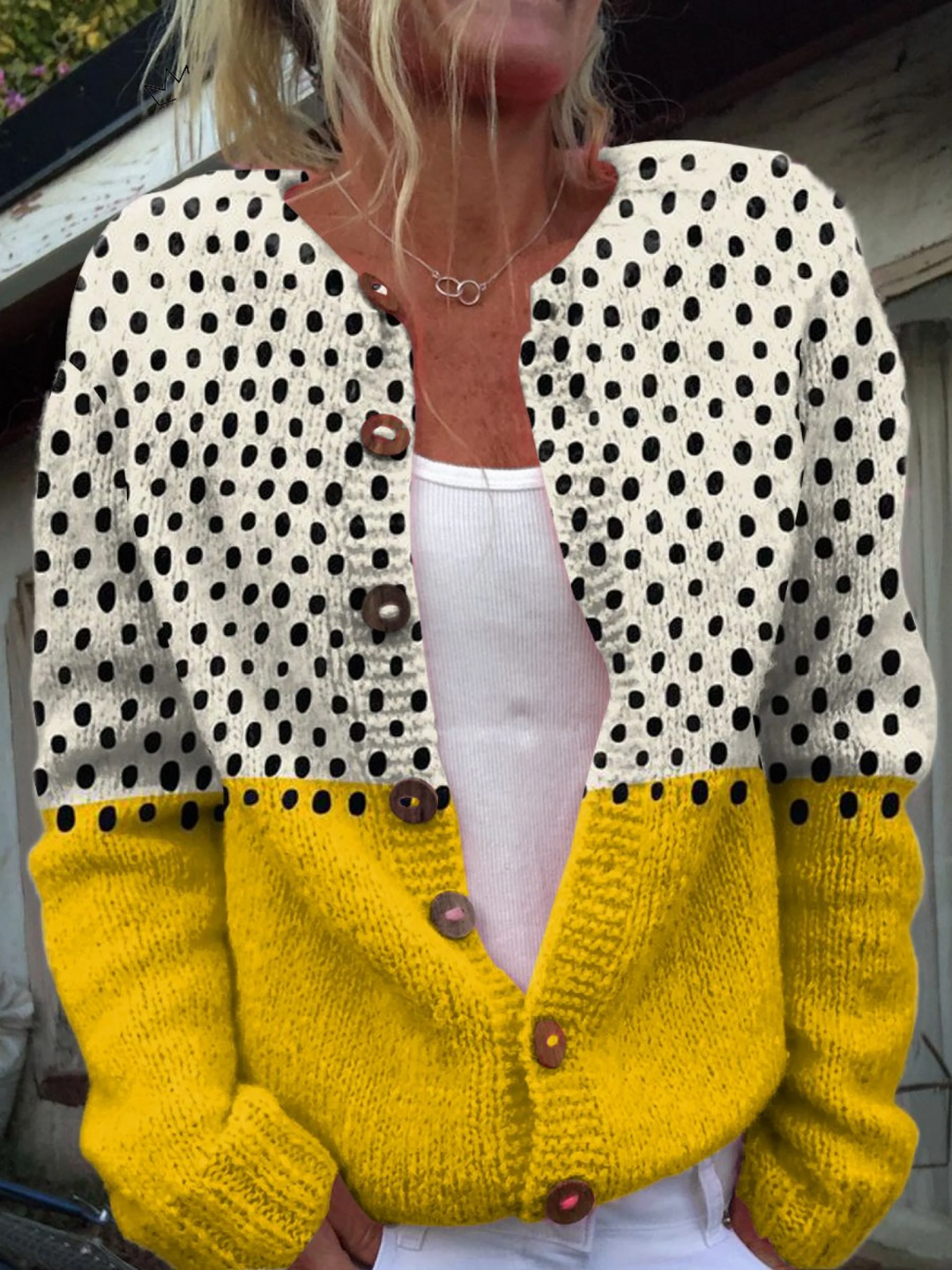 Vintage Knit Cardigan Sweater, Lily & Sam, image 1
