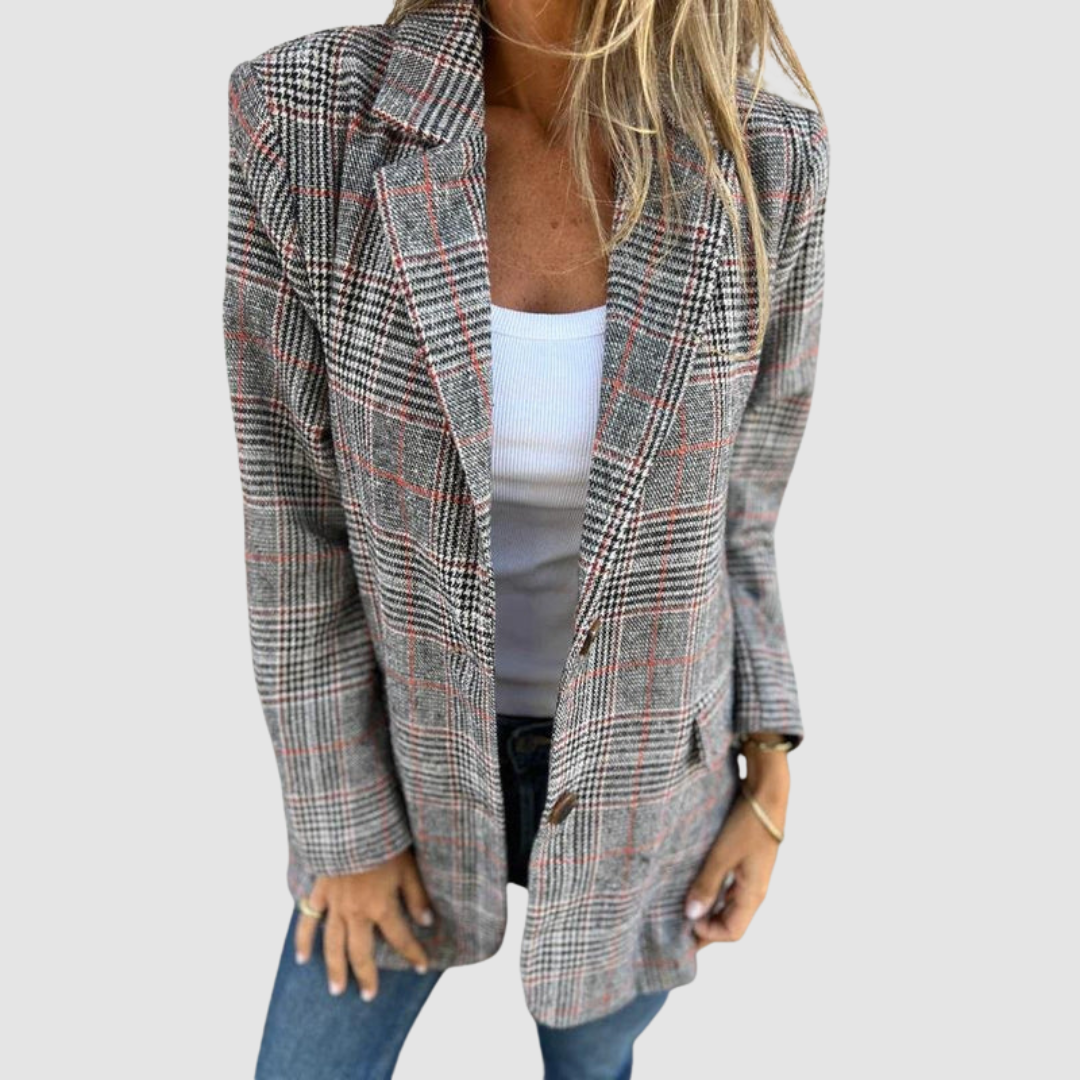 Isabel Plaid Winter Blazer, Lily & Sam, image 1