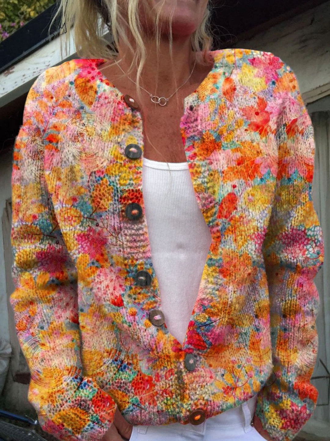 Vintage Knit Cardigan Sweater, Lily & Sam, image 1