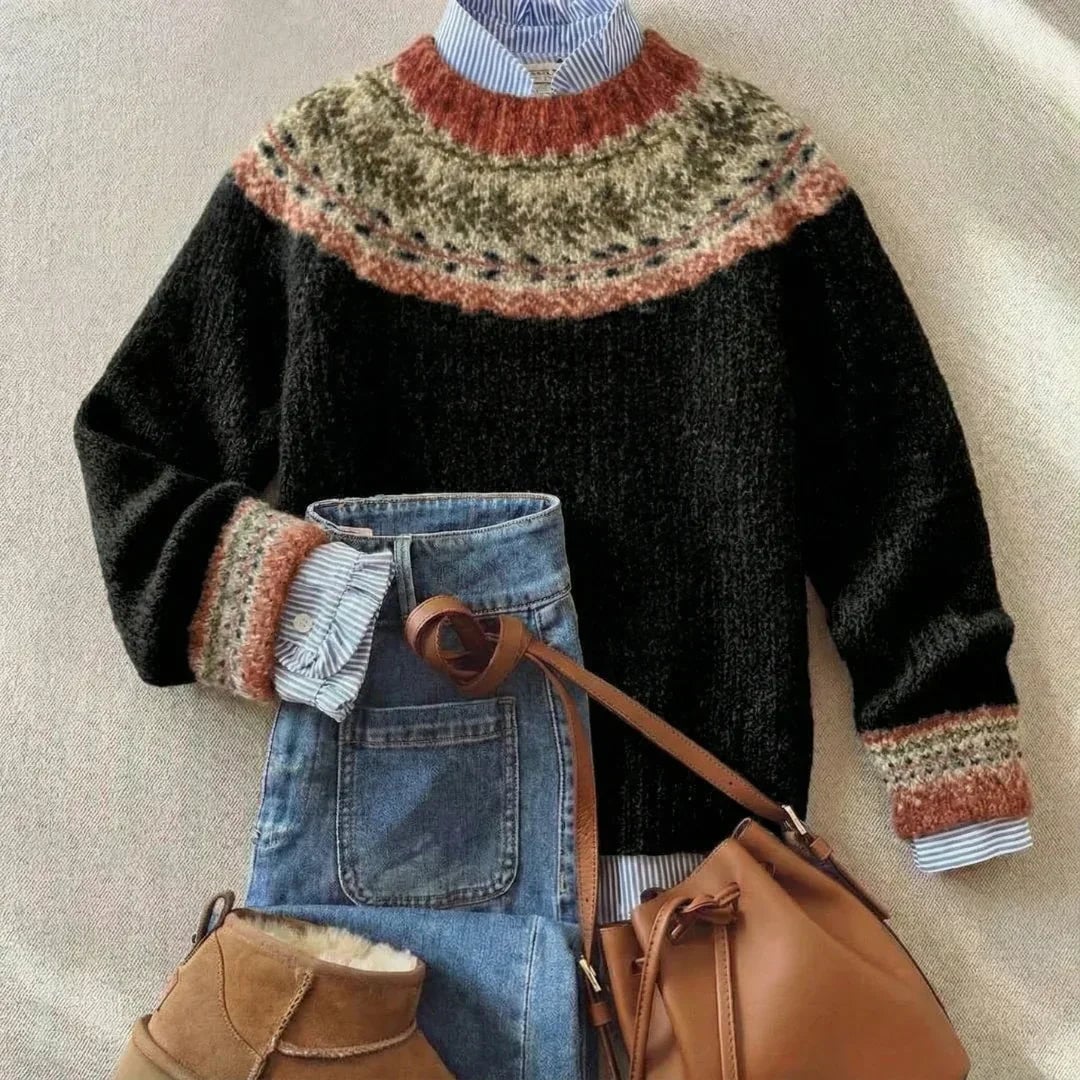 Chic Vintage Knit Sweater, Lily & Sam, image 1