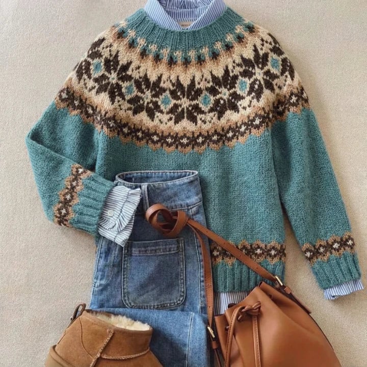 Chic Vintage Knit Sweater, Lily & Sam, image 1