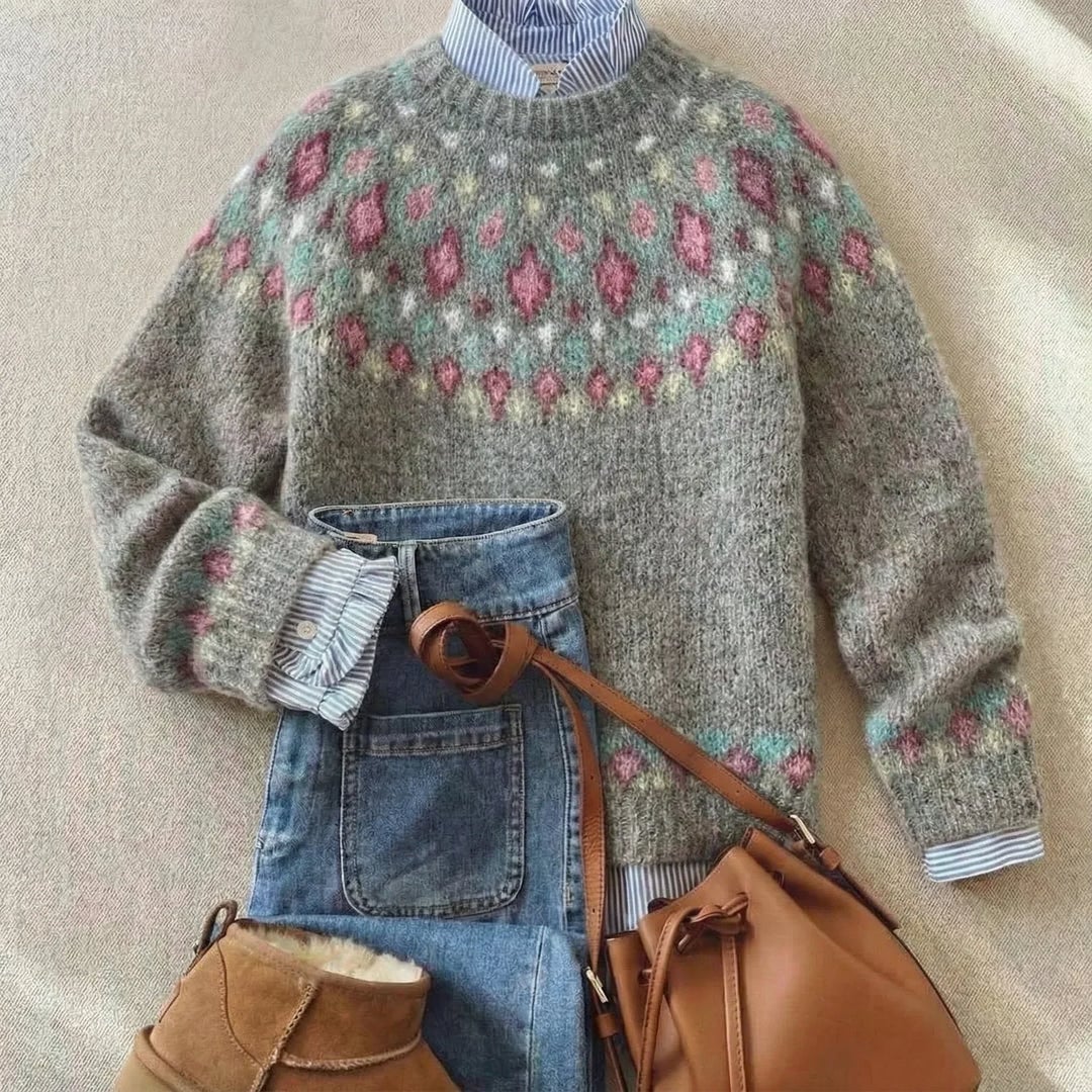 Chic Vintage Knit Sweater, Lily & Sam, image 1