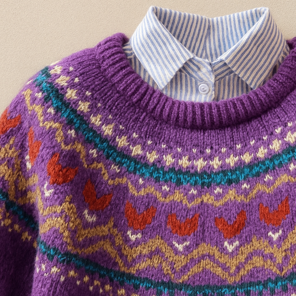Classic Vintage Knit Sweater, Lily & Sam, image 2