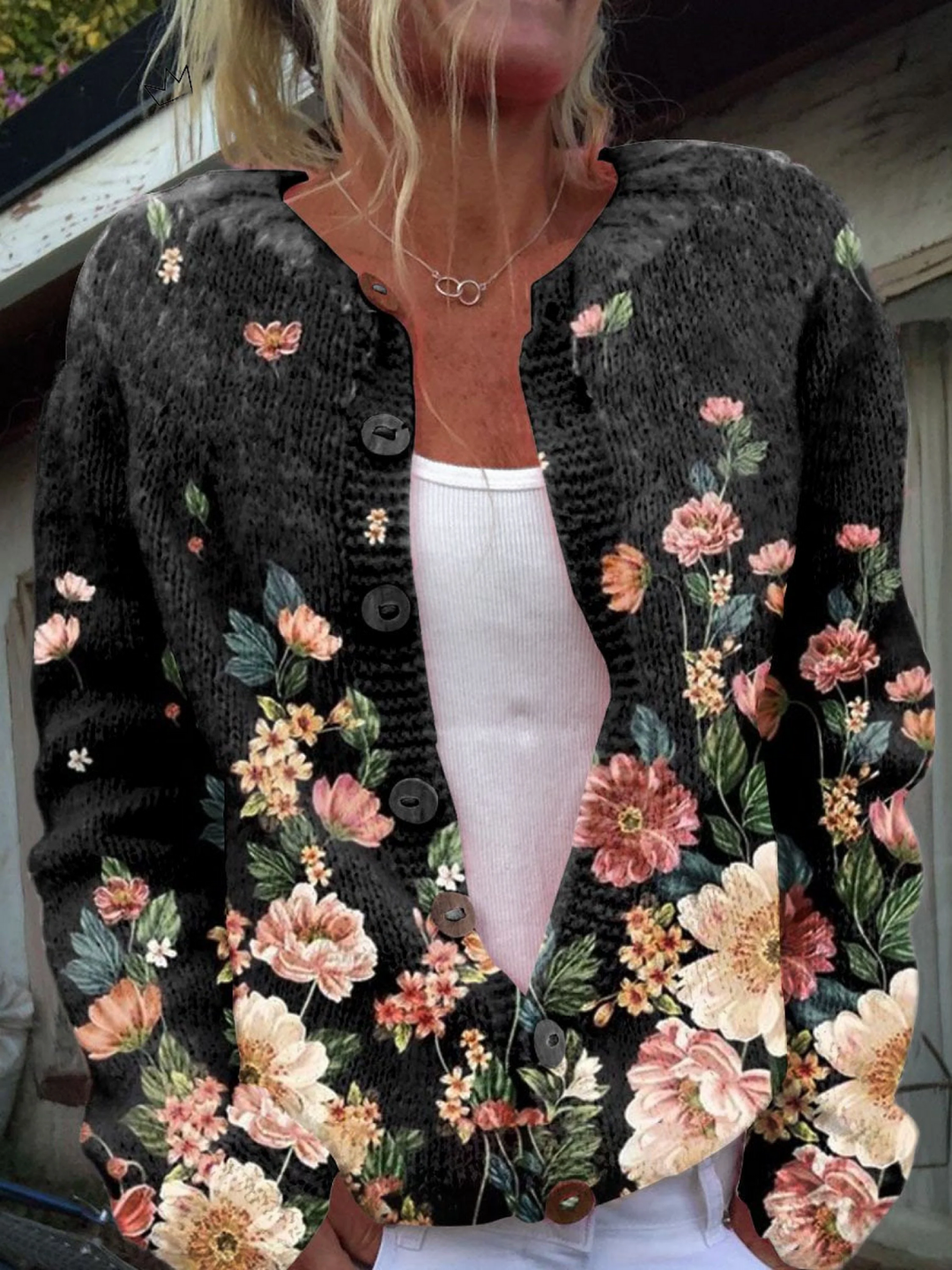 Vintage Floral Cardigan, Lily & Sam, image 1