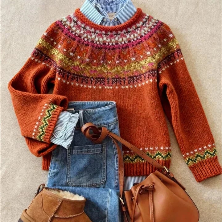 Chic Vintage Knit Sweater, Lily & Sam, image 1