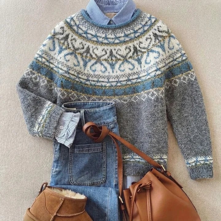 Chic Vintage Knit Sweater, Lily & Sam, image 1