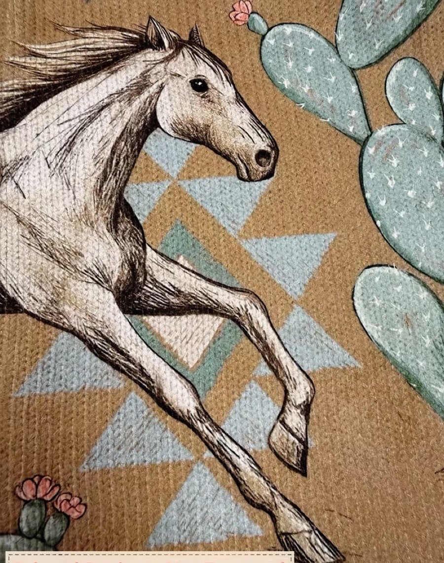 Desert Horse and Cactus Zip Cardigan, Lily & Sam, image 4