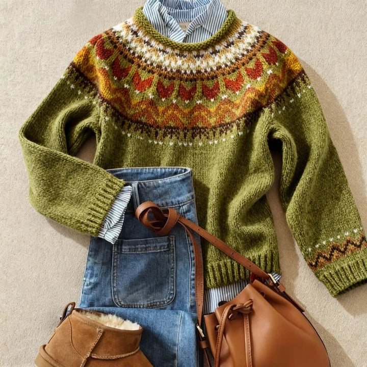 Classic Vintage Knit Sweater, Lily & Sam, image 1