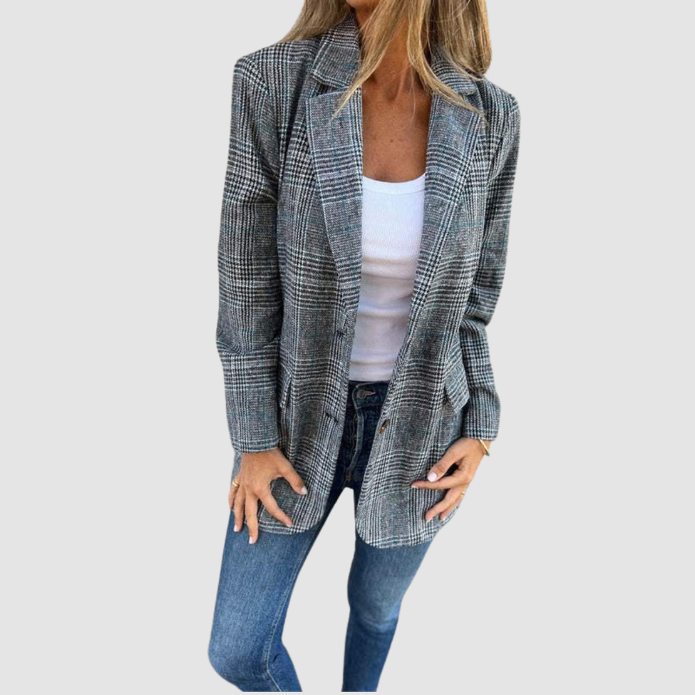 Isabel Plaid Winter Blazer, Lily & Sam, image 2