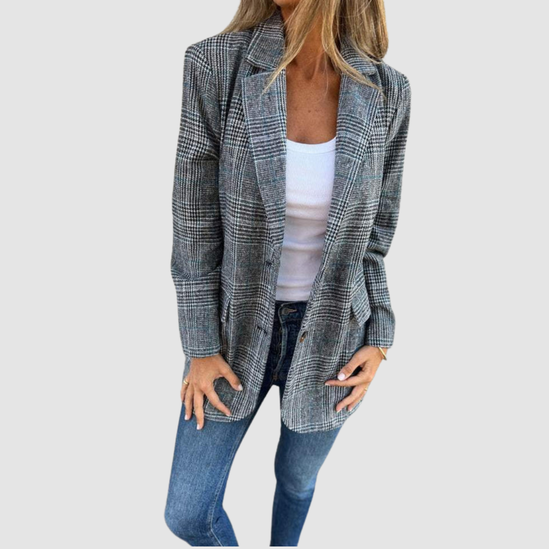 Isabel Plaid Winter Blazer, Lily & Sam, image 2