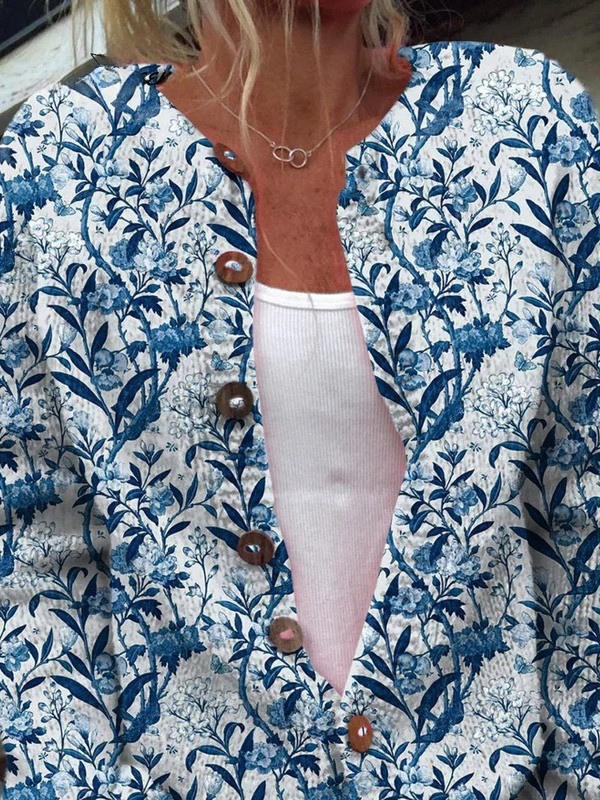 Vintage Floral Button Front Cardigan, Lily & Sam, image 2