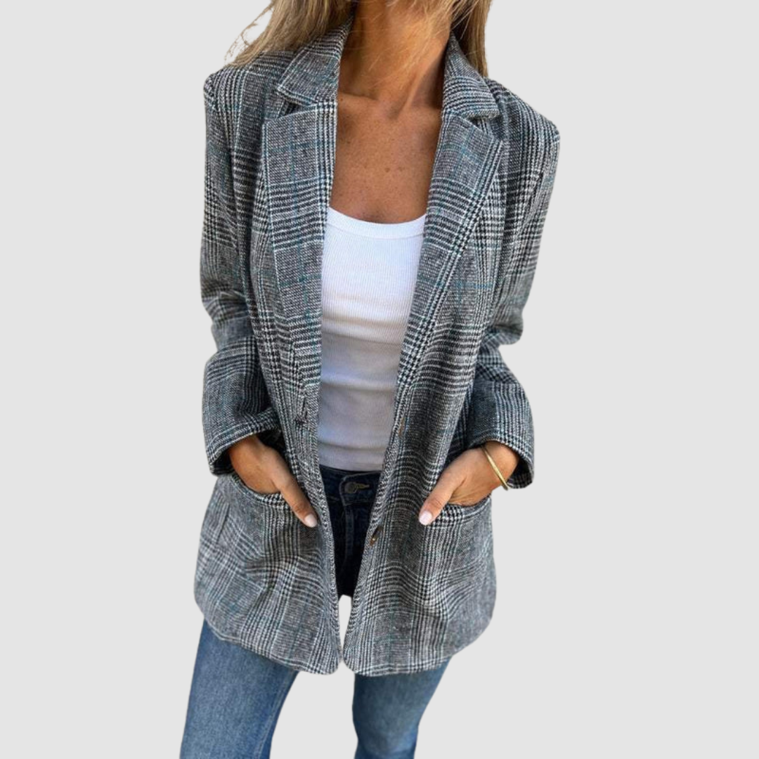 Isabel Plaid Winter Blazer, Lily & Sam, image 3