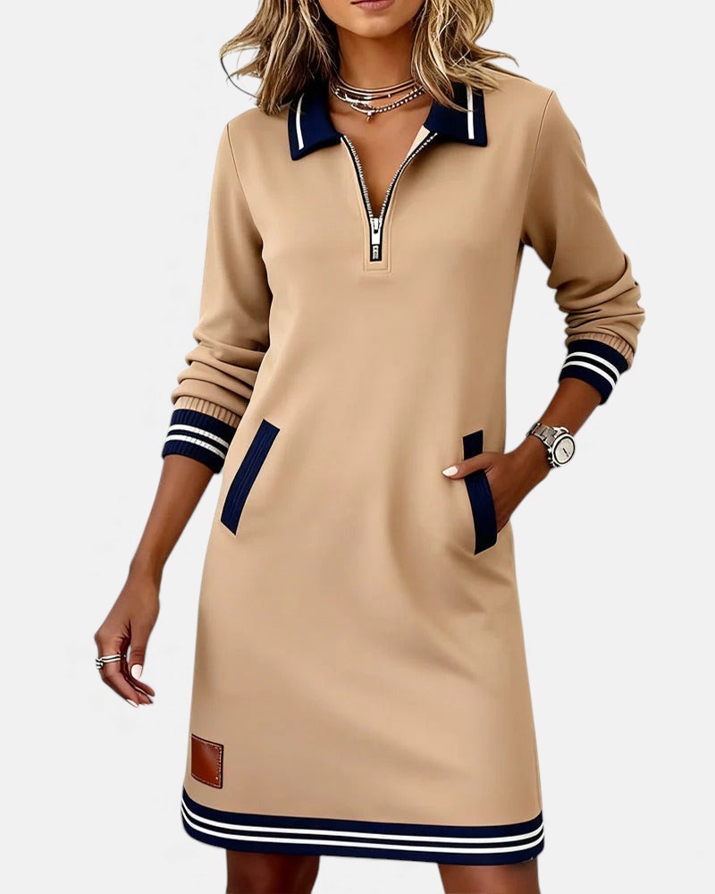 Chic Long Sleeve Dress in Cotton, Lily & Sam, image 6