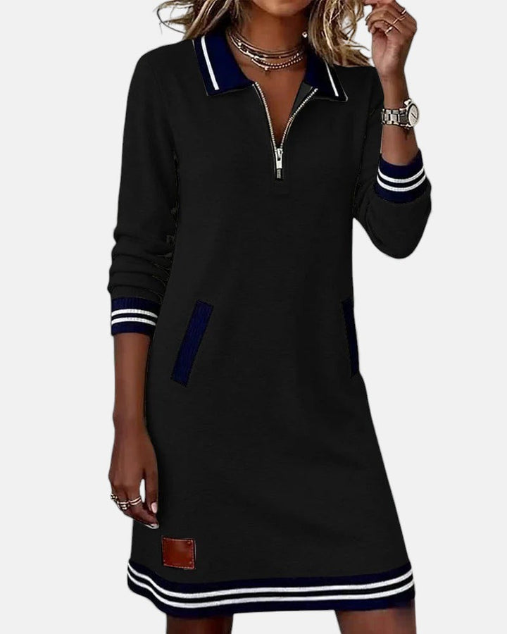 Chic Long Sleeve Dress in Cotton, Lily & Sam, image 9
