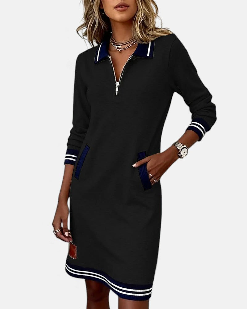 Chic Long Sleeve Dress in Cotton, Lily & Sam, image 11