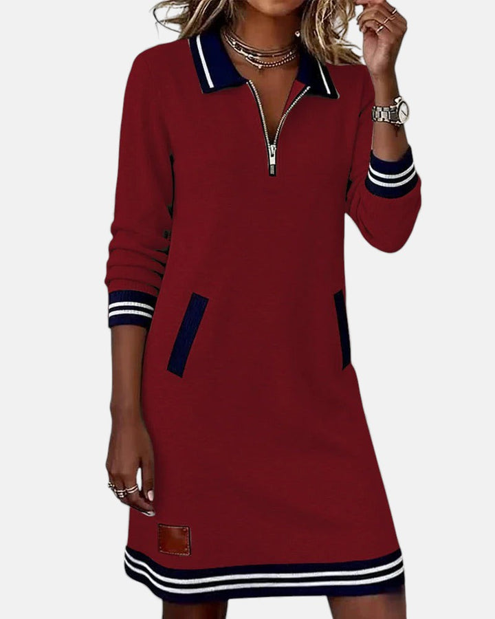 Chic Long Sleeve Dress in Cotton, Lily & Sam, image 12
