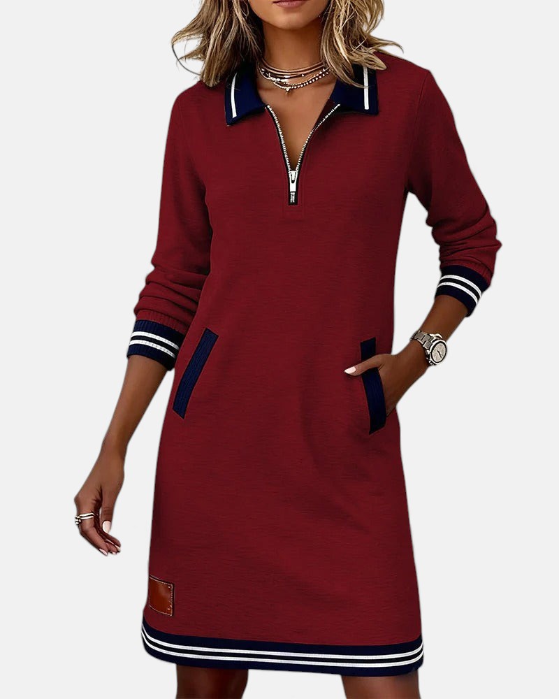 Chic Long Sleeve Dress in Cotton, Lily & Sam, image 13