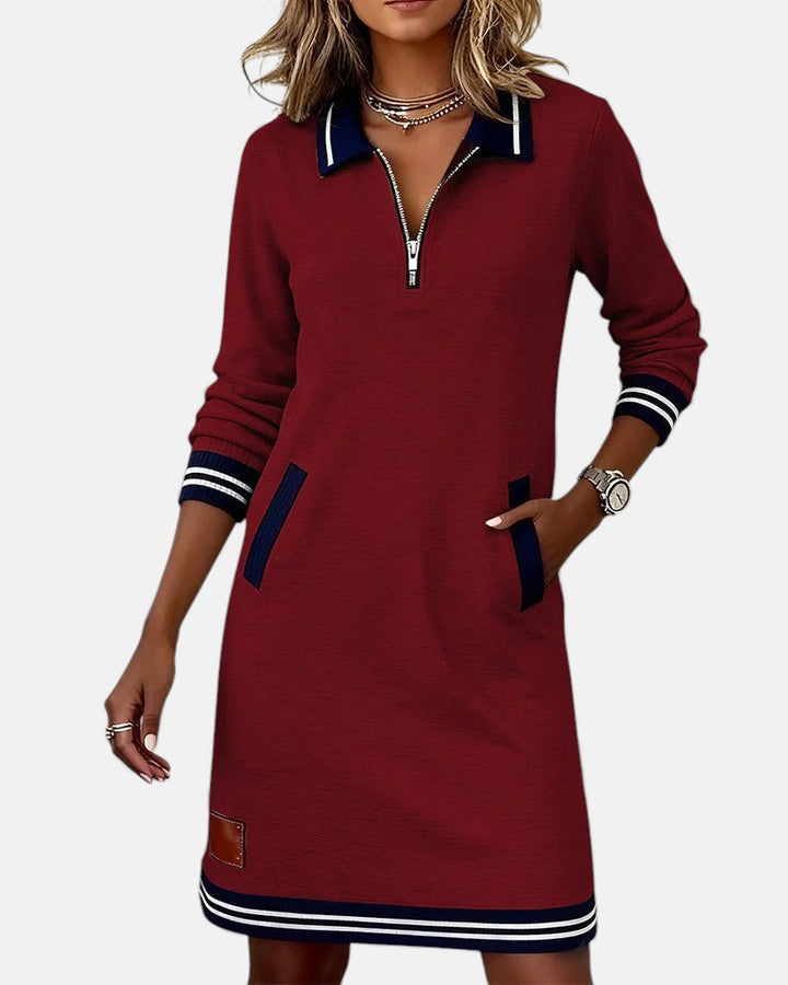 Chic Long Sleeve Dress in Cotton, Lily & Sam, image 13