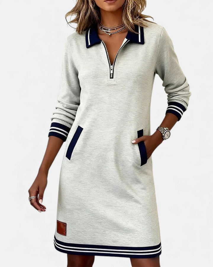 Chic Long Sleeve Dress in Cotton, Lily & Sam, image 2