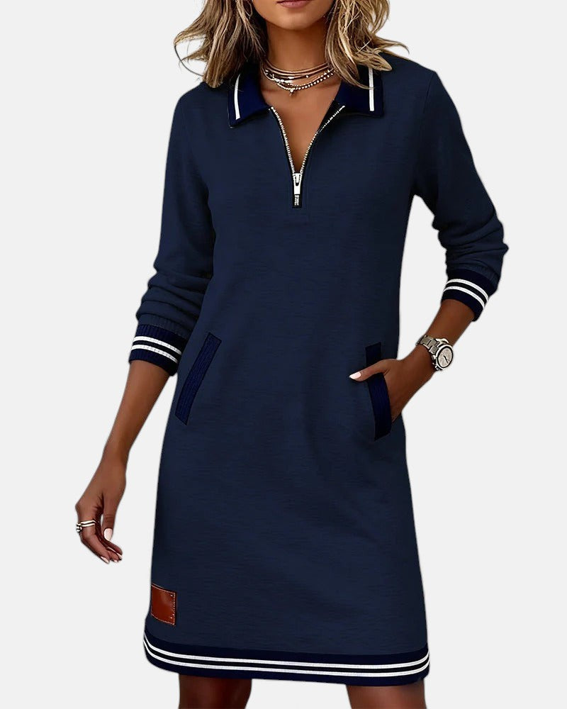 Chic Long Sleeve Dress in Cotton, Lily & Sam, image 8