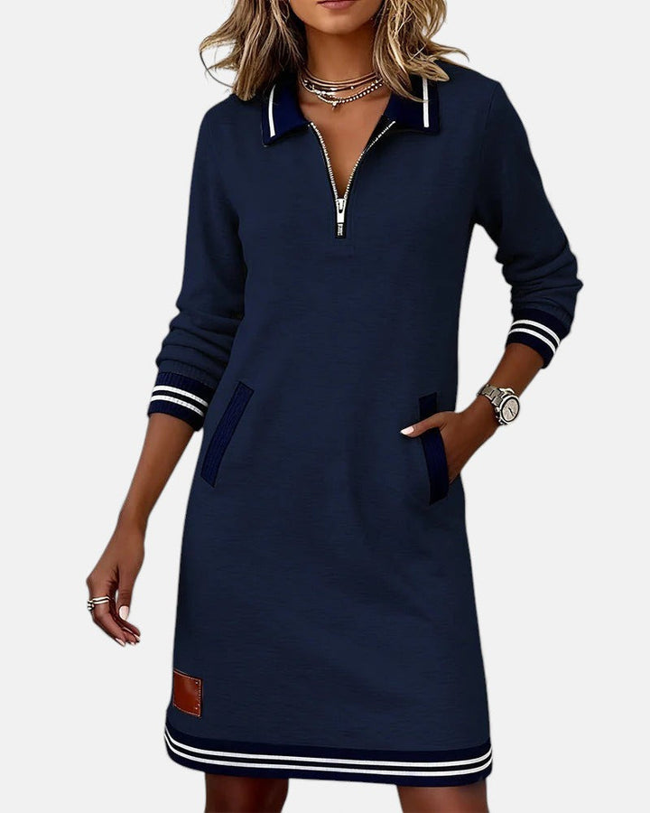 Chic Long Sleeve Dress in Cotton, Lily & Sam, image 8