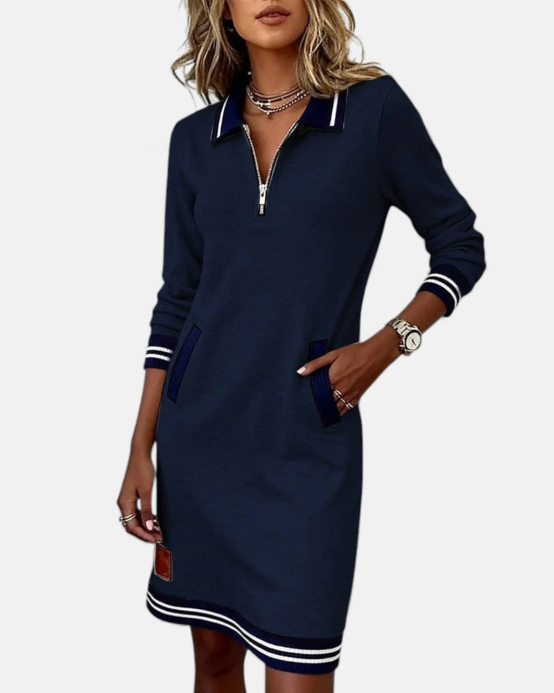 Chic Long Sleeve Dress in Cotton, Lily & Sam, image 5