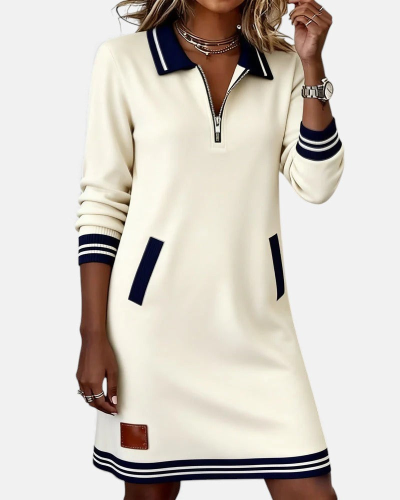 Chic Long Sleeve Dress in Cotton, Lily & Sam, image 4