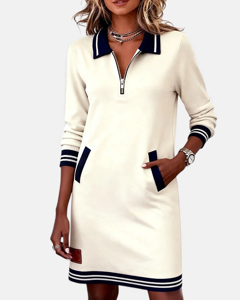 Chic Long Sleeve Dress in Cotton, Lily & Sam, image 3
