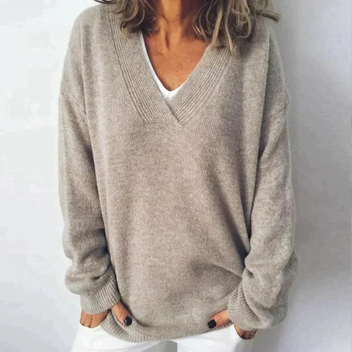 V Neck Cashmere Pullover, Lily & Sam, image 2