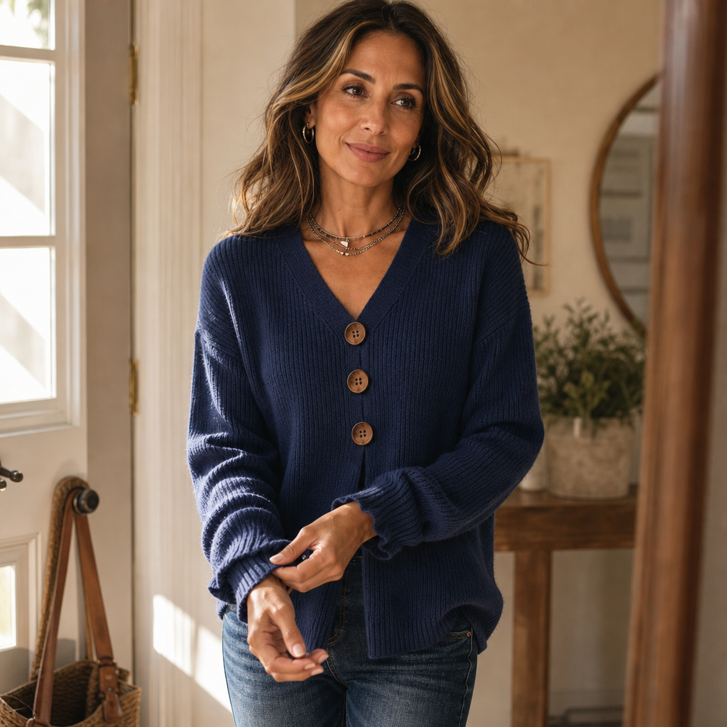 V Neck Ribbed Knit Pullover Sweater, Lily & Sam, image 3