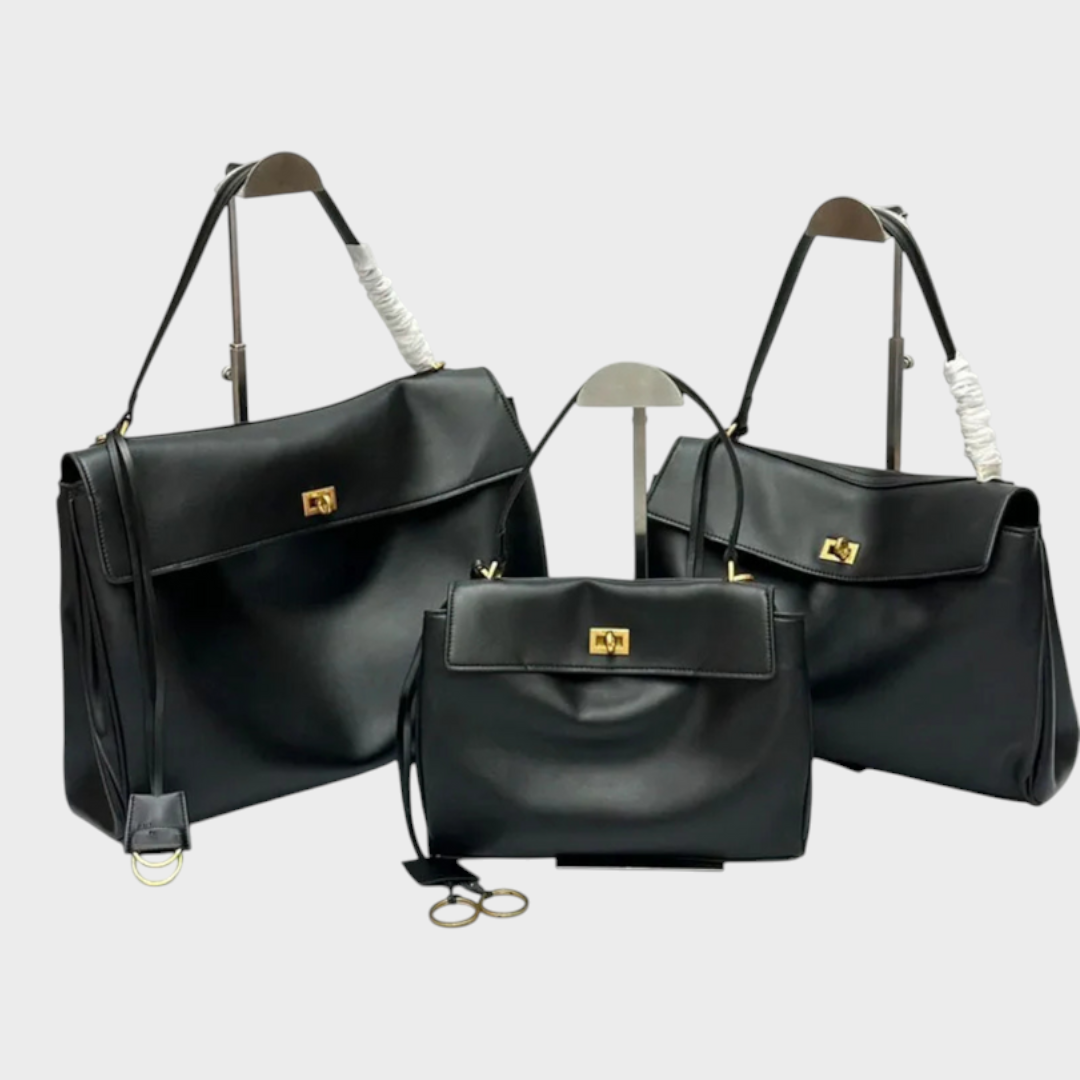 Women's Structured Leather Bag, Lily & Sam, image 4