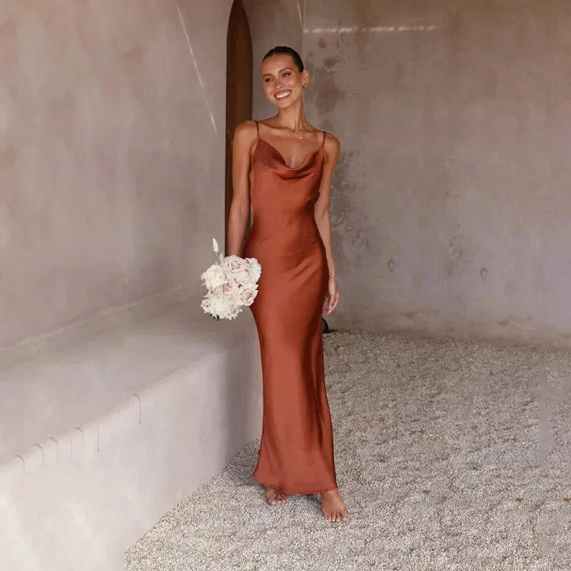 Satin cowl neck maxi dress, Lily & Sam, image 1