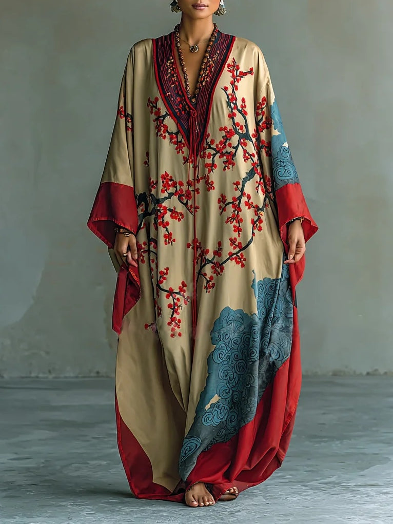 Floral maxi dress with batwing sleeves, Lily & Sam, image 1