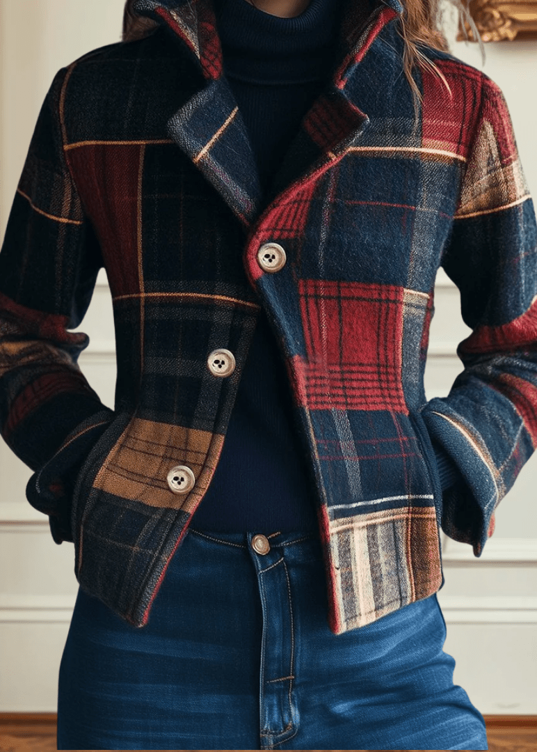 Classic Plaid Wool Jacket, Lily & Sam, image 2