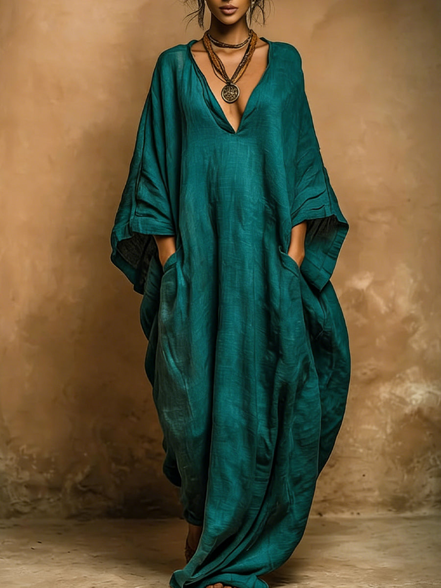 Bohemian Linen And Cotton Kaftan Robe, Lily & Sam, image 1