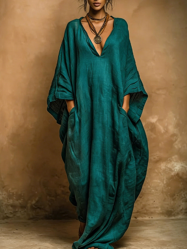 Bohemian Linen And Cotton Kaftan Robe, Lily & Sam, image 1