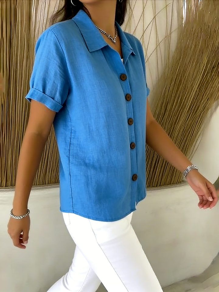 Casual Short Sleeve Summer Blouse, Lily & Sam, image 4