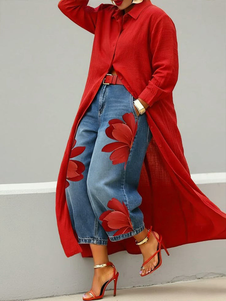 Casual Linen And Cotton Shirt Dress, Lily & Sam, image 1