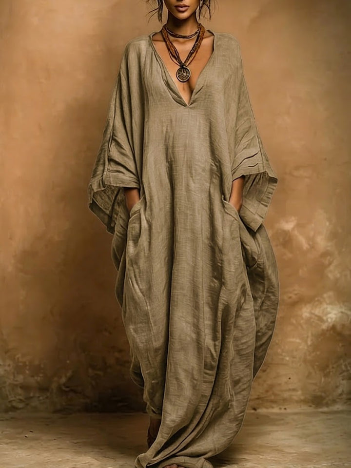 Bohemian Linen And Cotton Kaftan Robe, Lily & Sam, image 3