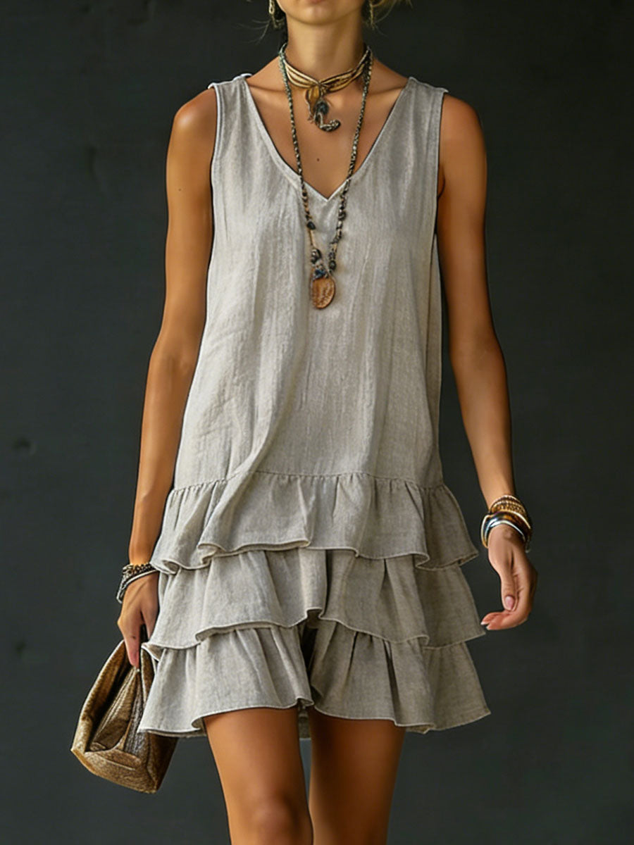 Women's Loose fitting Solid Color Vest Dress, Lily & Sam, image 5