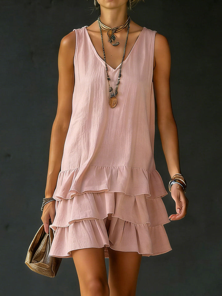 Women's Loose fitting Solid Color Vest Dress, Lily & Sam, image 4
