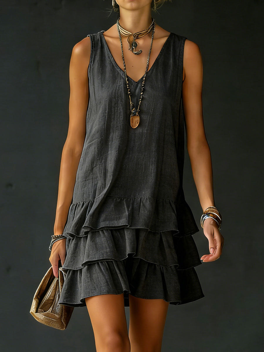 Women's Loose fitting Solid Color Vest Dress, Lily & Sam, image 10