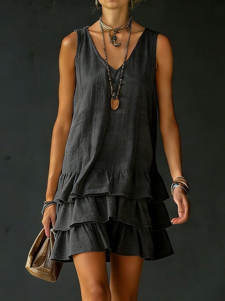 Women's Loose fitting Solid Color Vest Dress, Lily & Sam, image 10