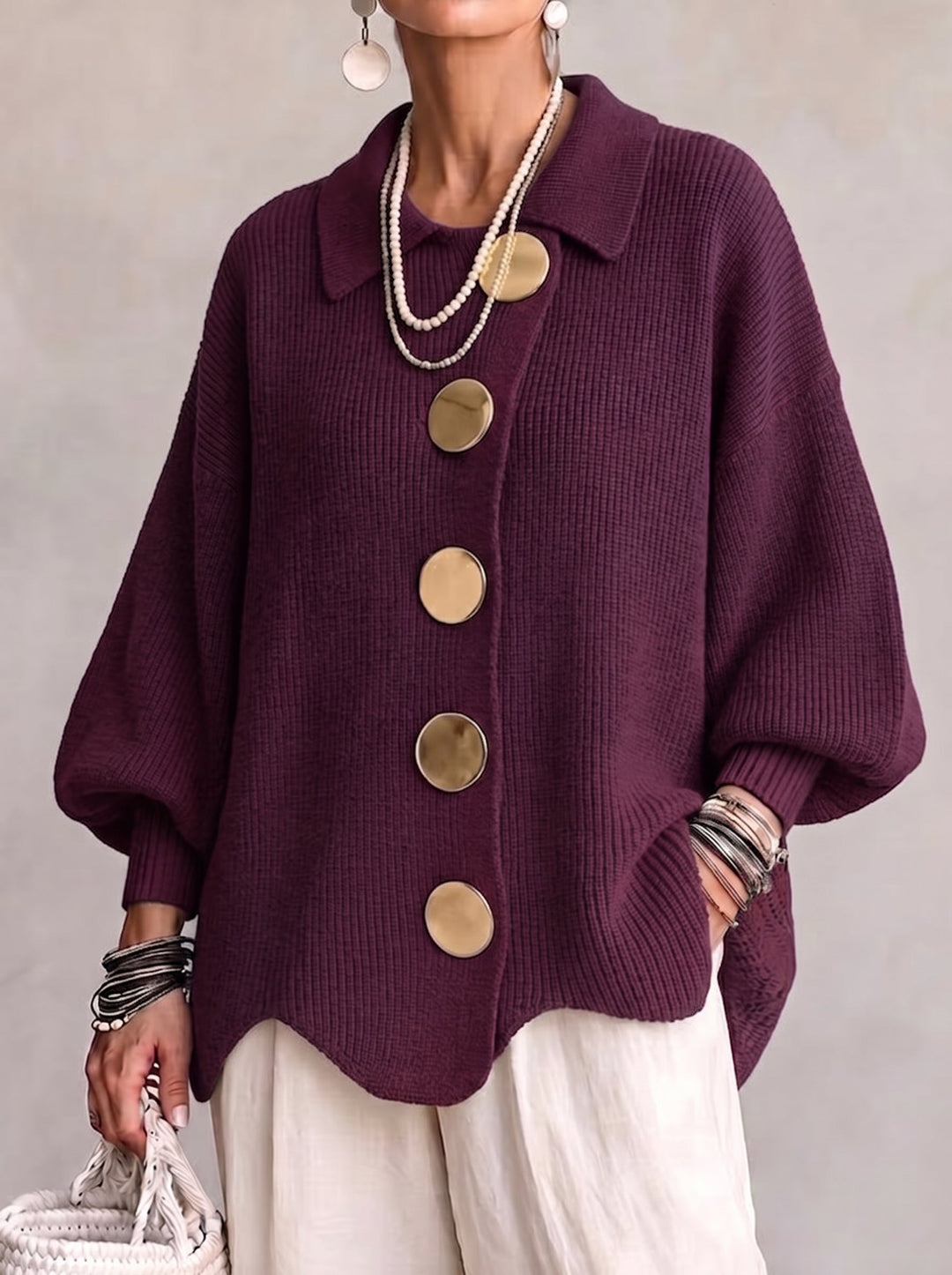 Heavyweight Oversized Cardigan, Lily & Sam, image 3